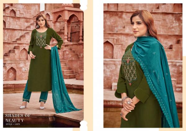 Kivi Zubeda Silk Embroidery Designer Readymade Suit